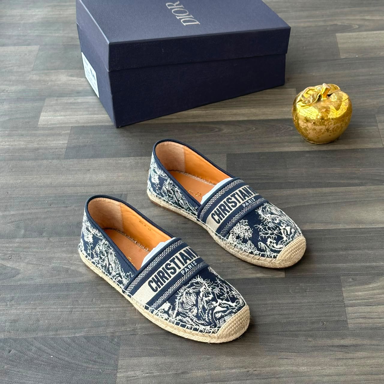 Christian Dior Canvas Slip-On Loafers